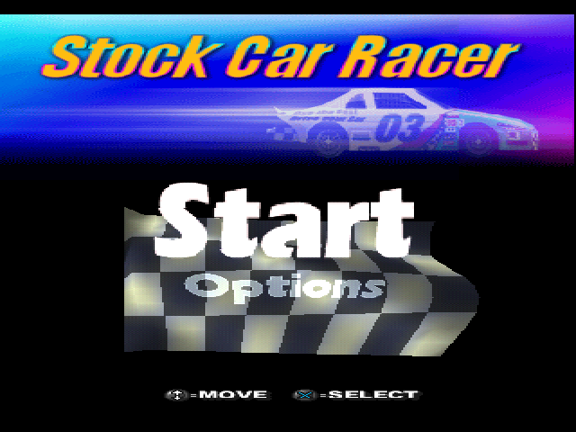 Stock Car Racer — Title screen