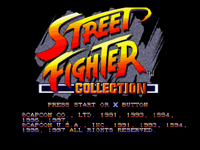 Street Fighter Collection — Title screen