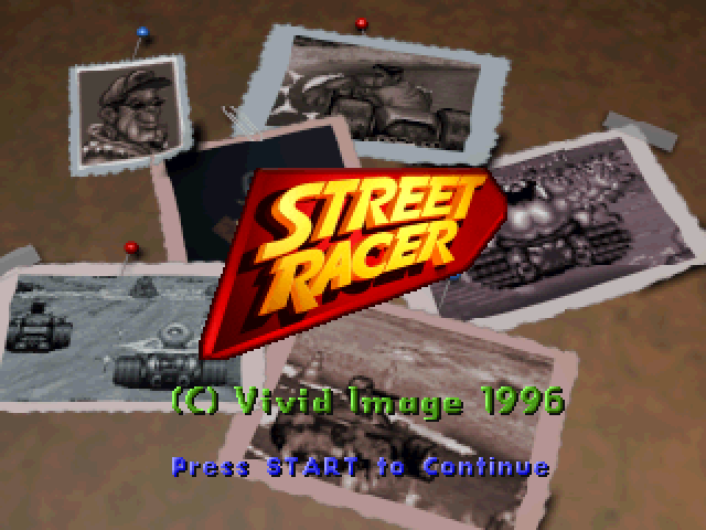 Street Racer — Title screen
