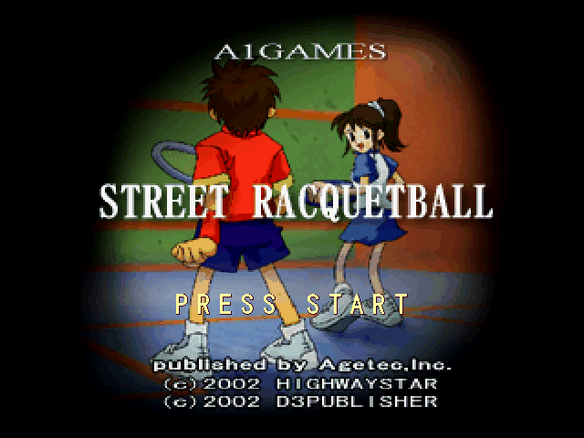 Street Racquetball — Title screen