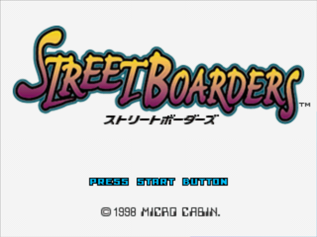 Street Sk8er — Title screen