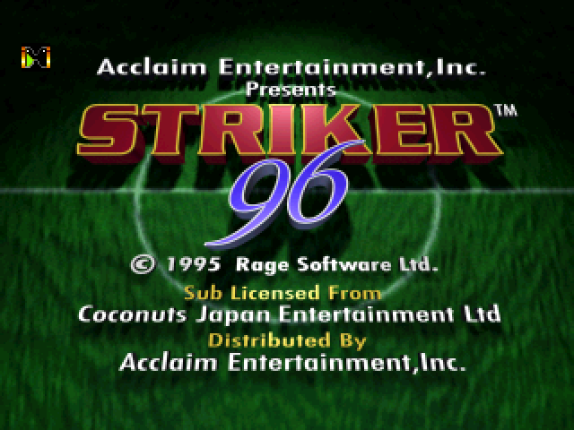 Striker 96 — Title screen