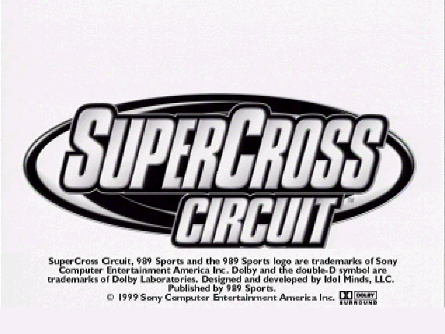 SuperCross Circuit — Title screen