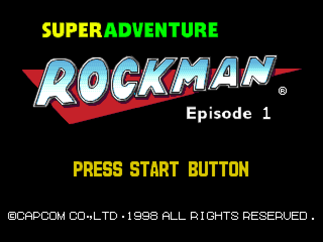 Super Adventure Rockman — Title screen