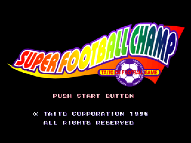 Super Football Champ — Title screen