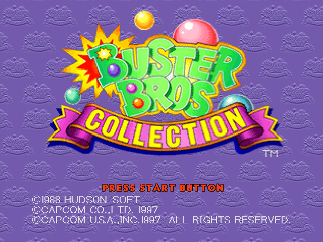 Super Pang Collection — Title screen