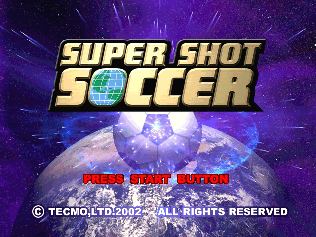 Super Shot Soccer — Title screen