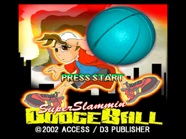 Super Slammin' Dodgeball — Title screen