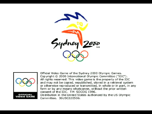 Sydney 2000 — Title screen