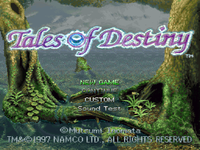 Tales of Destiny — Title screen