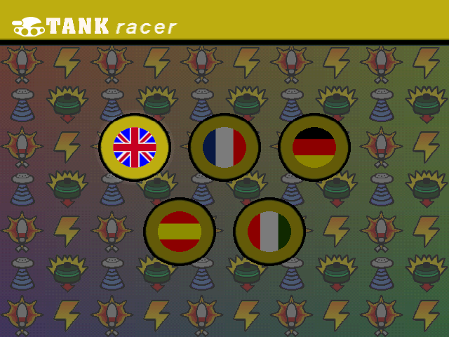 Tank Racer — Title screen