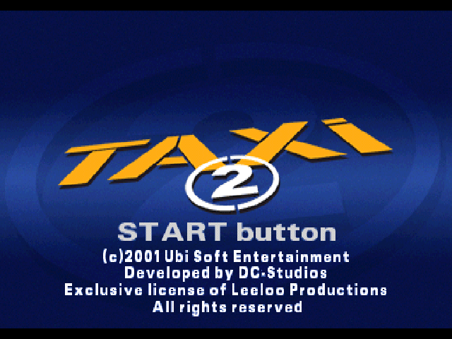 Taxi 2 — Title screen