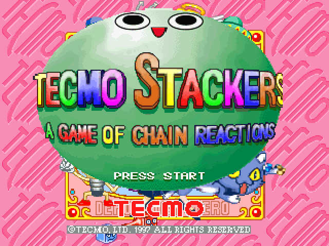 Tecmo Stackers — Title screen