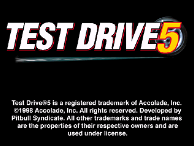Test Drive 5 — Title screen