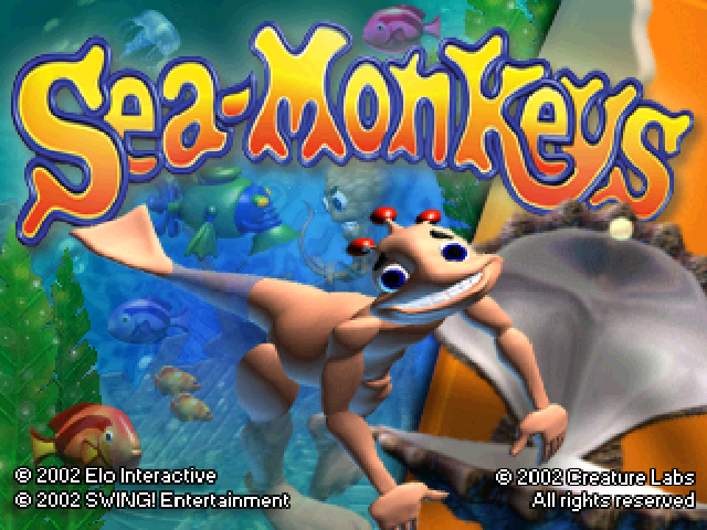 The Amazing Virtual Sea-Monkeys — Title screen