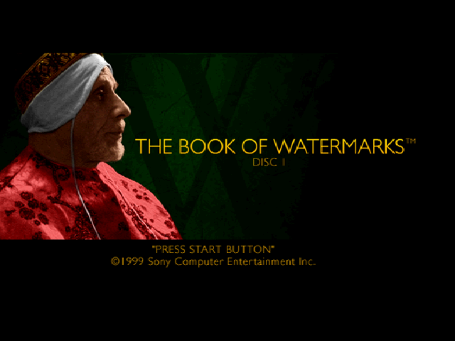 The Book of Watermarks — Title screen