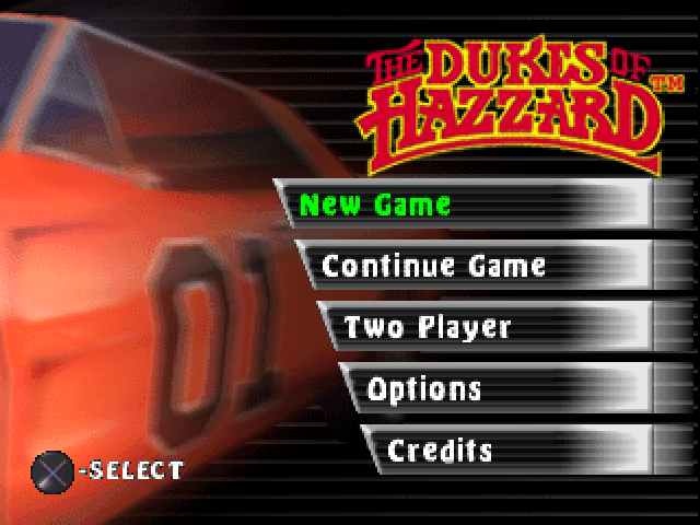 The Dukes of Hazzard : Racing for Home — Title screen