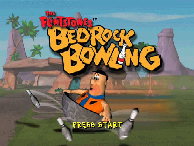 The Flintstones : Bedrock Bowling — Title screen