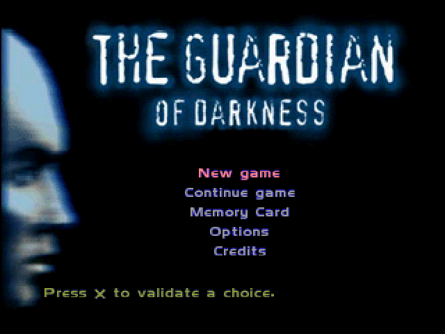 The Guardian of Darkness — Title screen
