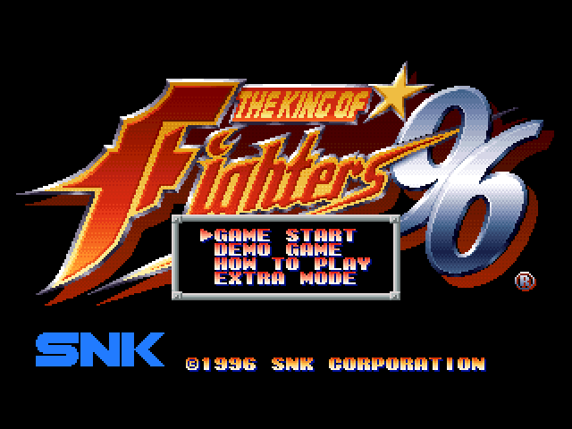 The King of Fighters '96 — Title screen