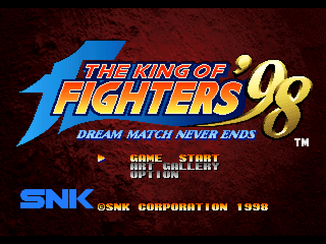 The King of Fighters '98 : Dream Match Never Ends — Title screen