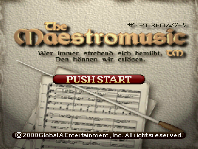 The Maestromusic — Title screen