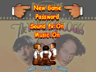 The Three Stooges — Title screen