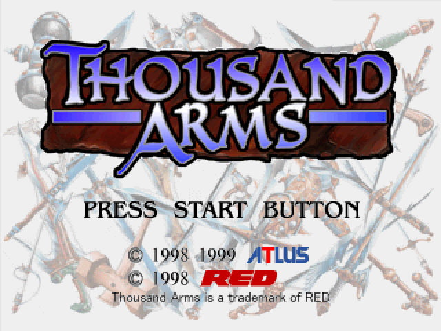 Thousand Arms — Title screen