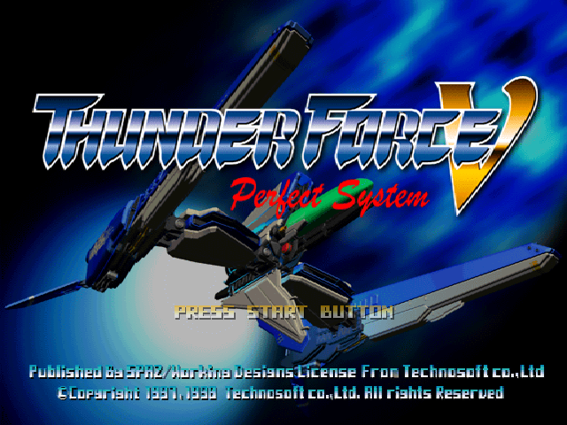 Thunder Force V : Perfect System — Title screen