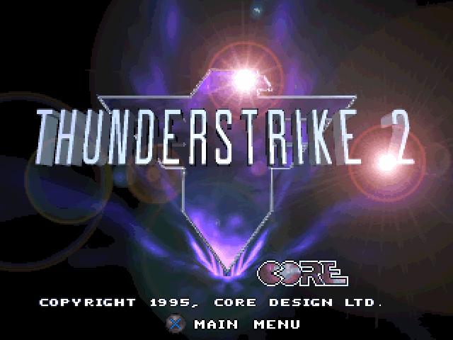 Thunderstrike 2 — Title screen
