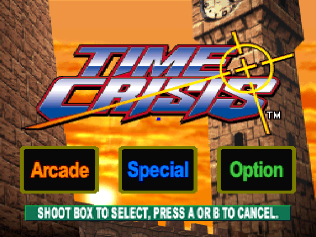 Time Crisis — Title screen