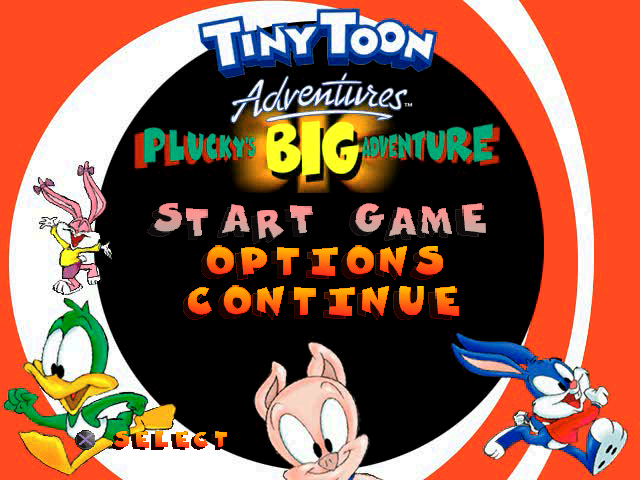Tiny Toon Adventures : Plucky's Big Adventure — Title screen
