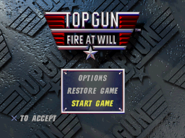 Top Gun : Fire at Will! — Title screen
