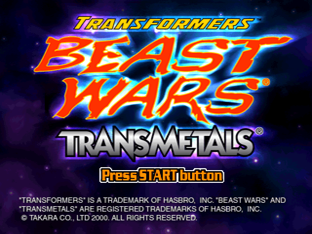 Transformers : Beast Wars Transmetals — Title screen