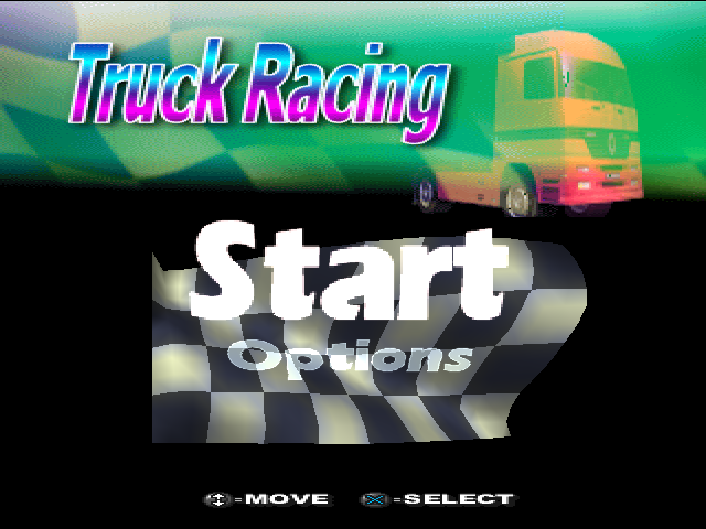 Truck Racing — Title screen