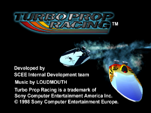 Turbo Prop Racing — Title screen