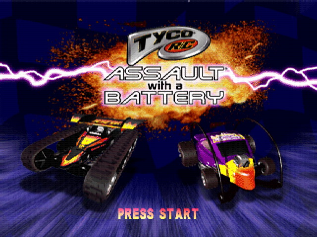 Tyco R-C : Assault with a Battery — Title screen