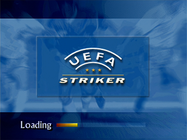 UEFA Striker — Title screen