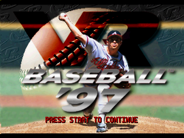 VR Baseball '97 — Title screen