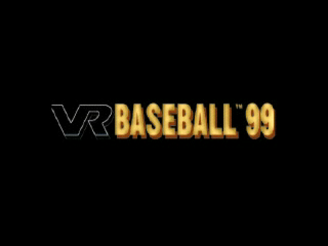 VR Baseball 99 — Title screen