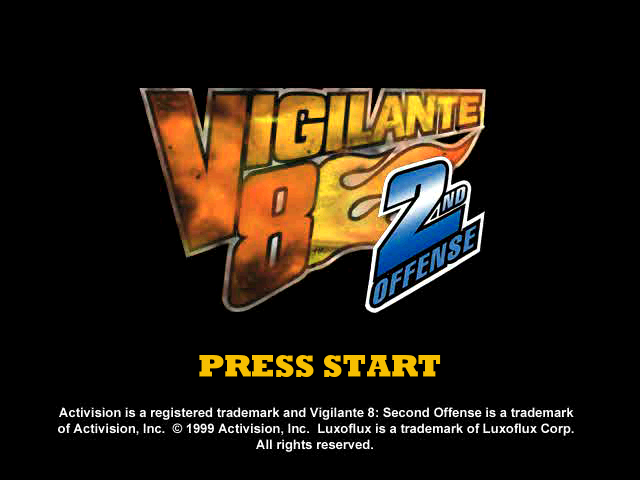 Vigilante 8 : 2nd Offense — Title screen