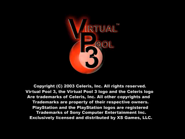 Virtual Pool 3 — Title screen