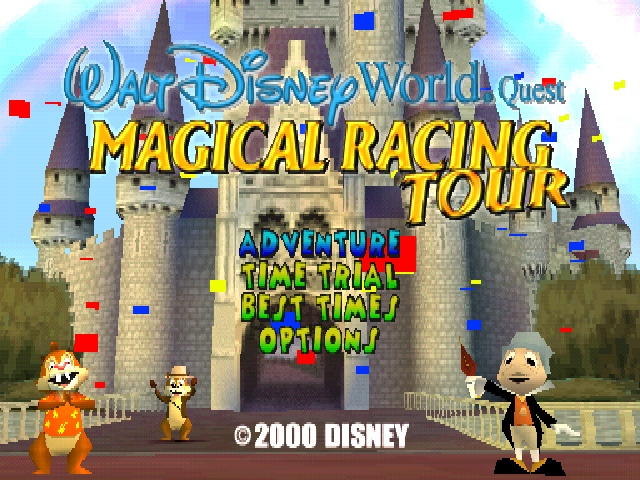 Walt Disney World Quest : Magical Racing Tour — Title screen