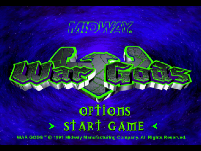 War Gods — Title screen