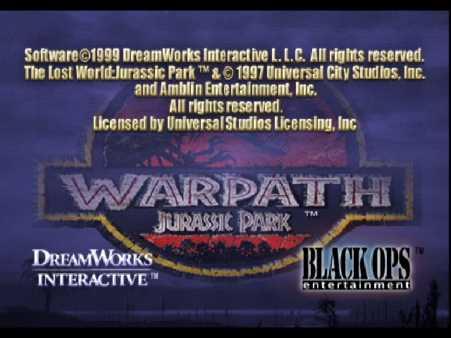 Warpath : Jurassic Park — Title screen