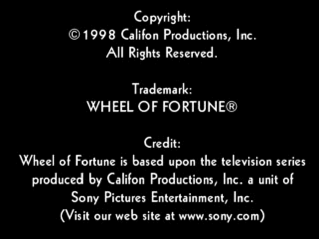 Wheel of Fortune — Title screen