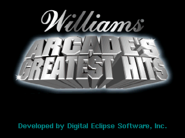 Williams Arcade's Greatest Hits — Title screen
