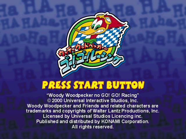 Woody Woodpecker Racing — Title screen
