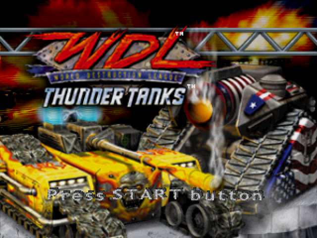World Destruction League : Thunder Tanks — Title screen