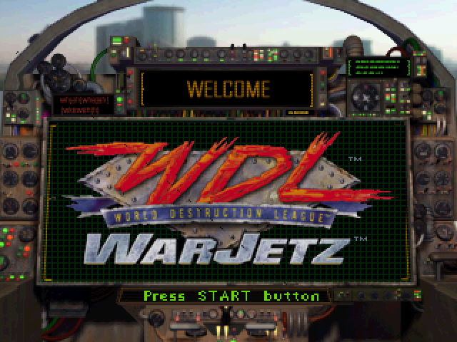 World Destruction League : WarJetz — Title screen